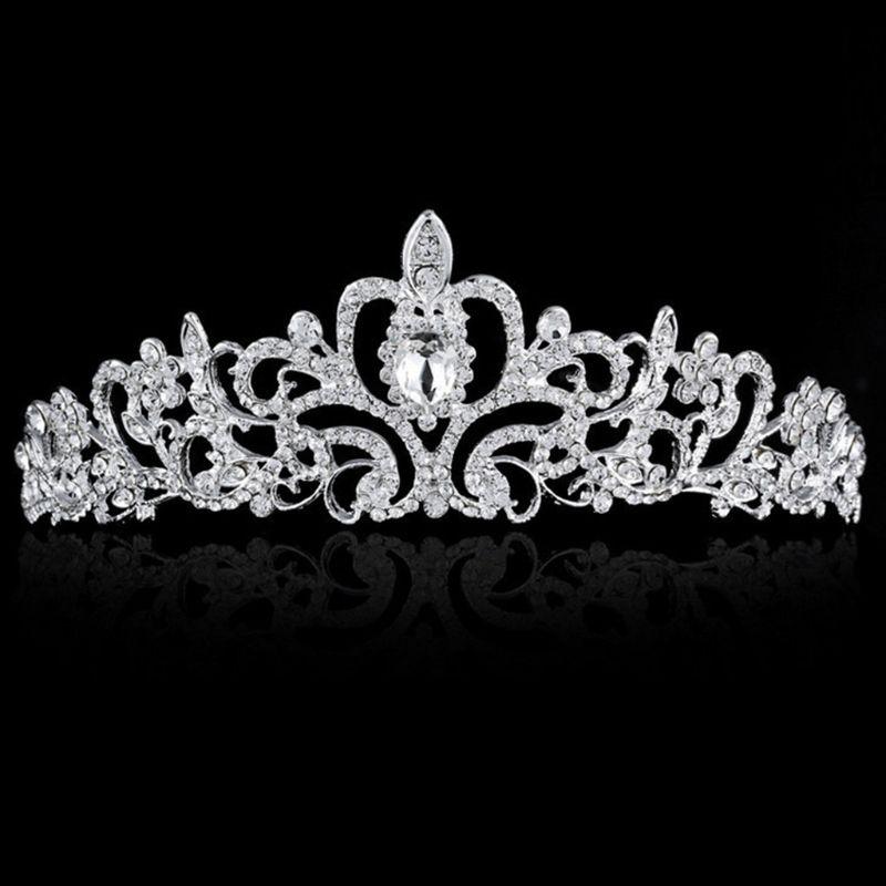 

Headpieces Women Kids Tiara Crowns With Comb Pins Imitation Crystal Glitter Rhinestone Headband Wedding Bridal Prom Party JewelryHeadpieces