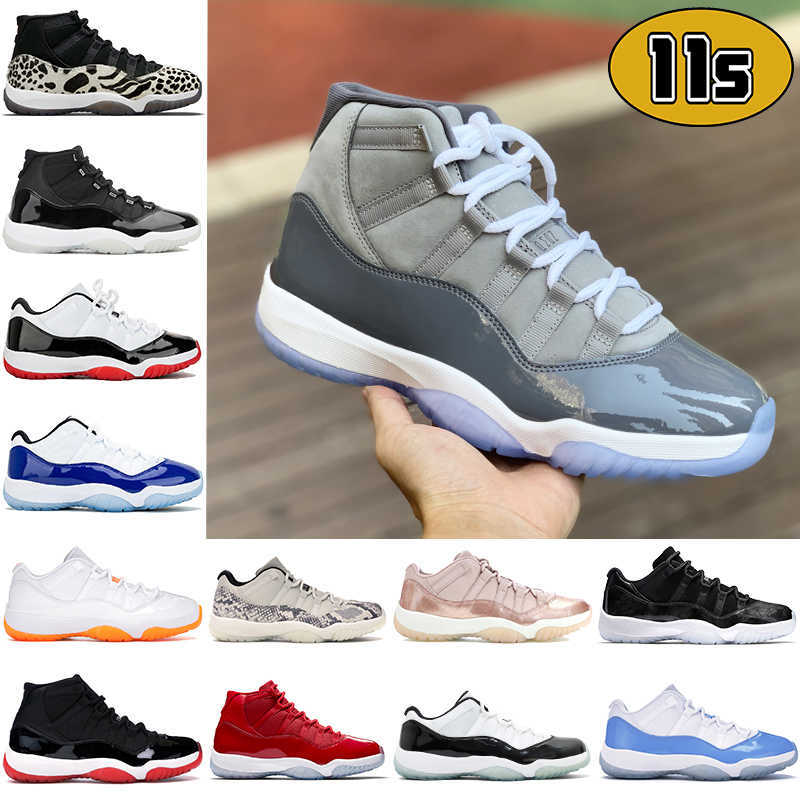 

2022 Newest 11 high quality 11s cool grey boots mens Basketball Shoes Animal Instinct 25th Anniversary legend university blue white Concord Bred Citrus, Black/white