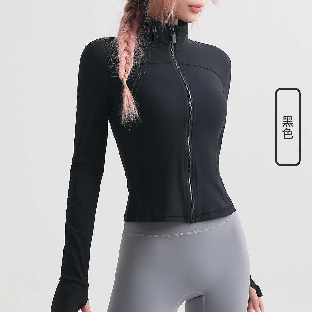 

Women's Zipper Jacket Yoga Outfits Gym Sports Coat Running Fitness Clothes Casual Shirts, Black