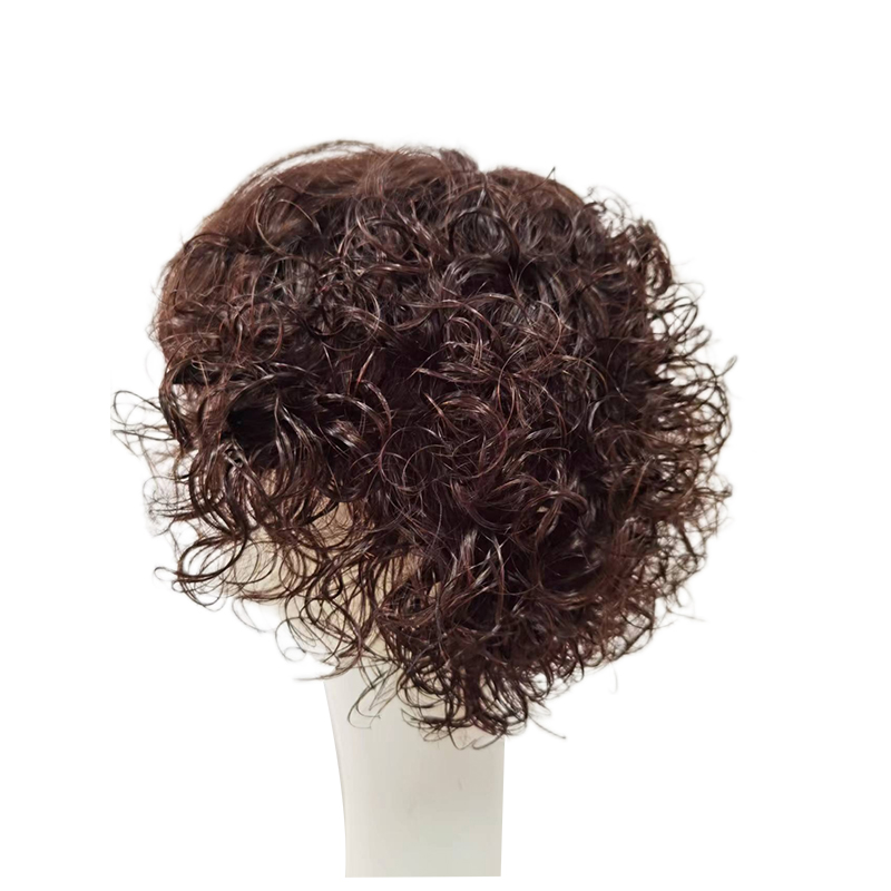 

Human Hair wigs Short Curly Wigs Hand crocheting Wavy Shoulder Length Bob Wigs Cosplay For Women, Burgundy