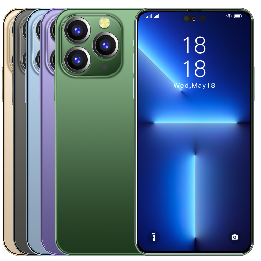

I14 PRO MAX 6.8inch phone Mobile Android Smartphone show 5G LET HD screen face ID Global version, Gold