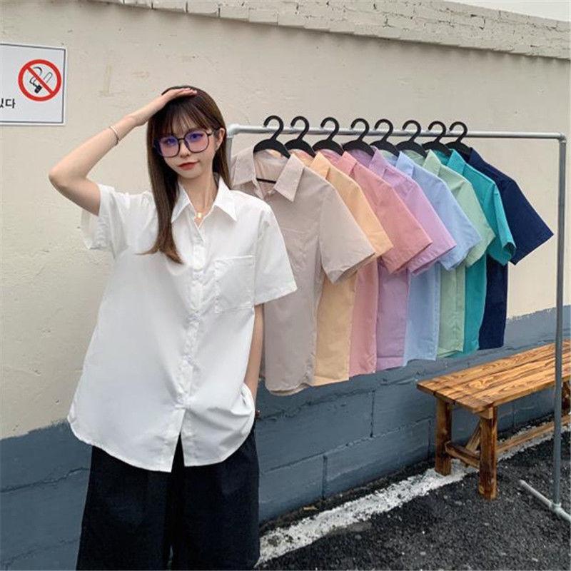 

Women' Blouses & Shirts Chiffon Blouse For Women Spring Summer 2022 Fashion Short Sleeve Tees Office Clothes White Top Korean TunicWomen, Purple