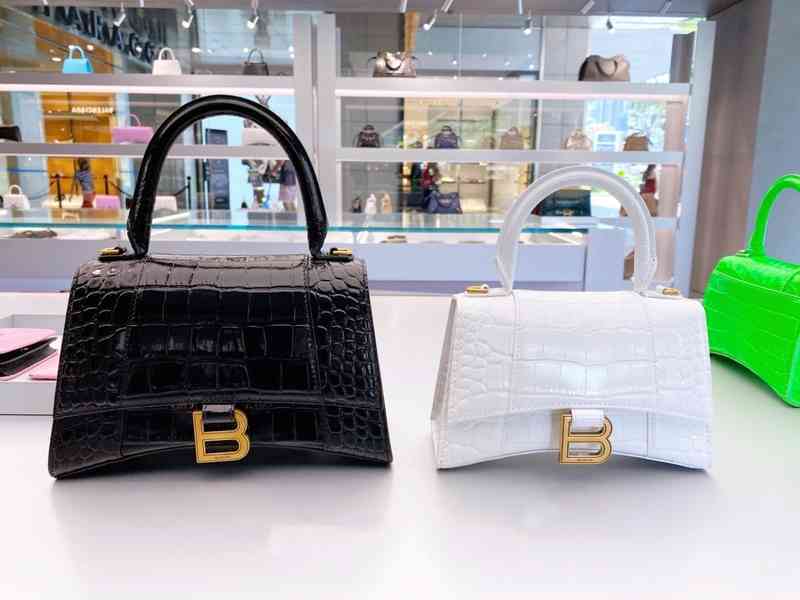 

Bag Balencaigass Paris Designer Crocodile Hourglass Xs s One Handbag Women's Shoulder Crossbody Bag, Black
