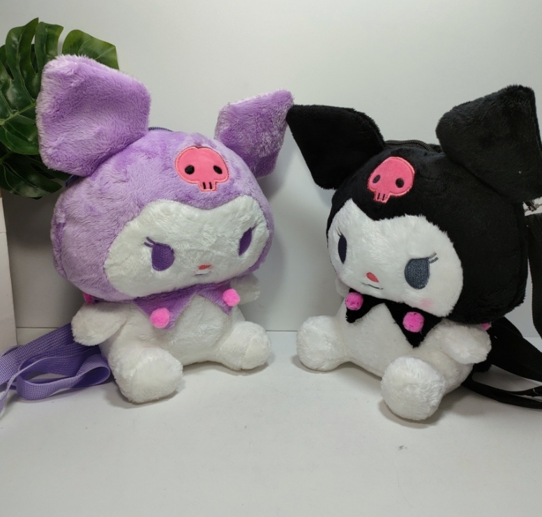 

2022 Kuromi Stuffed bags Animals Children's cartoon casual backpack cute new small plush backpack for women/kids, Customize