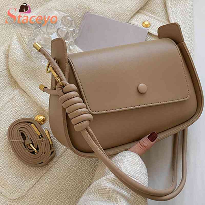 

Luxury Designer Shoulder Bag Women Retro Solid Color Pu Leather Underarm Hobos Handbags, Underarm bag type 2