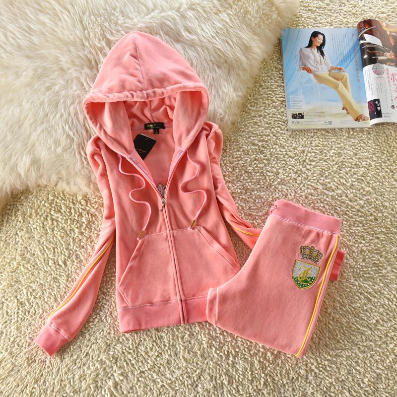 Women's Two Piece Pants Spring Fall Soft Velet Set Matching Sets Women Tracksuit Clothing Jogging Femme 2 Womens Outfits S-2XLWomen's