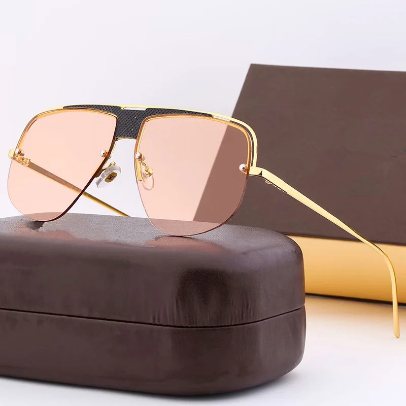 

2028 Designer Sunglasses Brand UV400 Eyewear Metal Gold Frame Sun Glasses Men Women Mirror Sunglasses Polaroid Glass Lens With Box