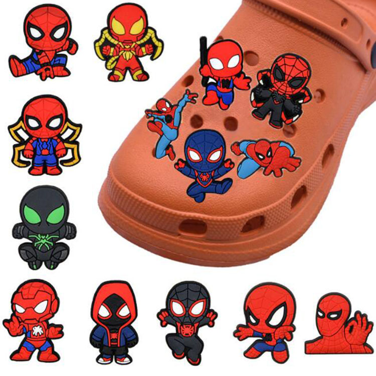 

red anime croc shoe charms hole garden shoe flower accessories hot custom shoecharms buckle reusable