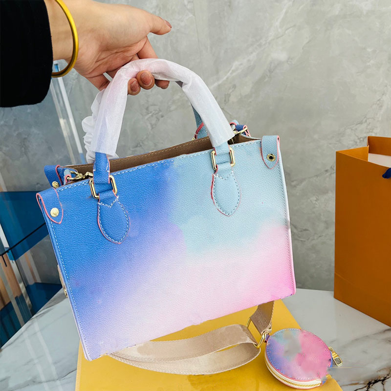 

new onthego spring 2022 designer bag ladies fashion handbags Small Onthego shoulder crossbody luxurys designers vavin strap bags tote purse, Colour 1