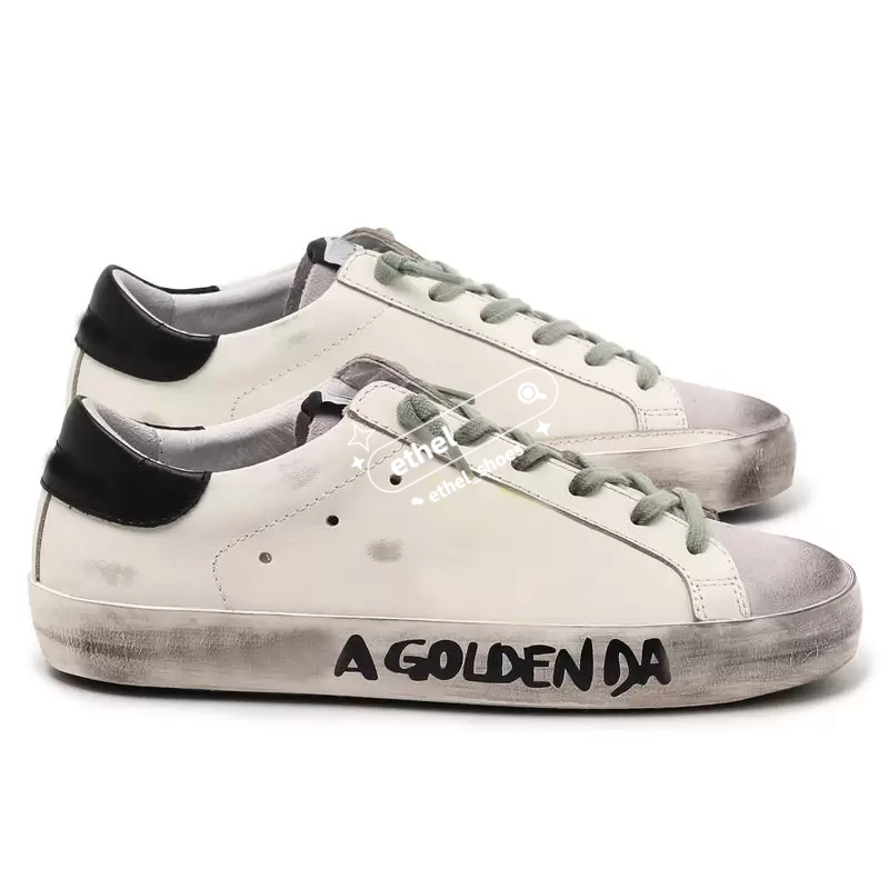 

Customers Often Bought With Similar Items Top Quality Casual Shoes Italy Brand Sneakers Super Star luxury Dirtys Sequin White Do-old Dirty Designer Sneakers, 23