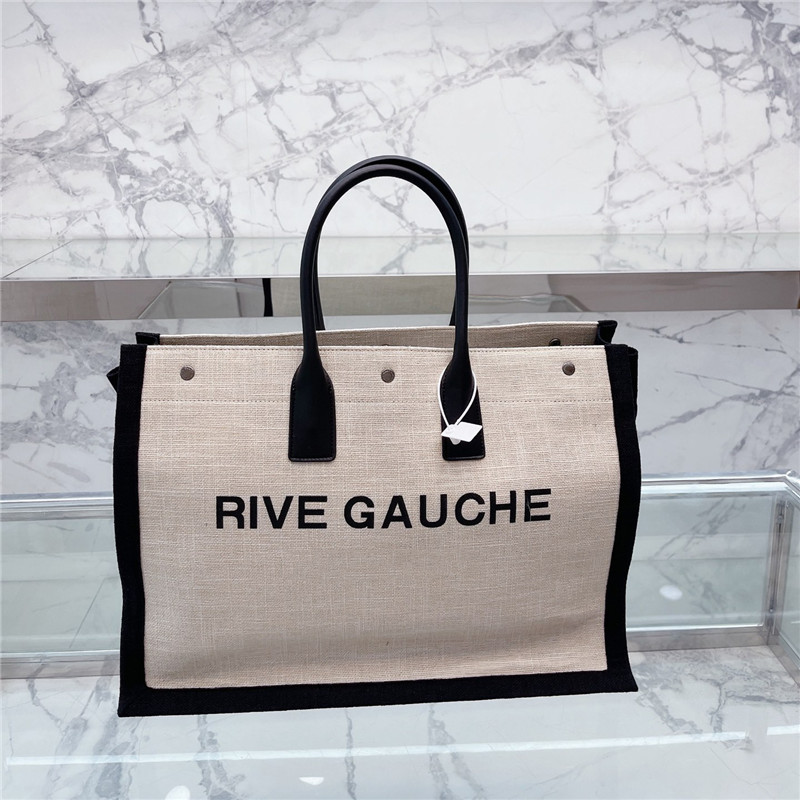 

Large Tote Bags Women Designer Shoulder Bag Rive Beach Shopping Totes Luxurys Designers Womens Handbags Purses Shopper GAUCHE Tote 2022, Black