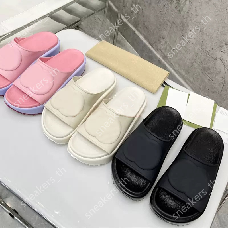

Women Double G Slippers Designer Sandals Thick Bottom Slides Foam Rubber Platform Wedges Mules Ladie Beach Flip Flops, Color10