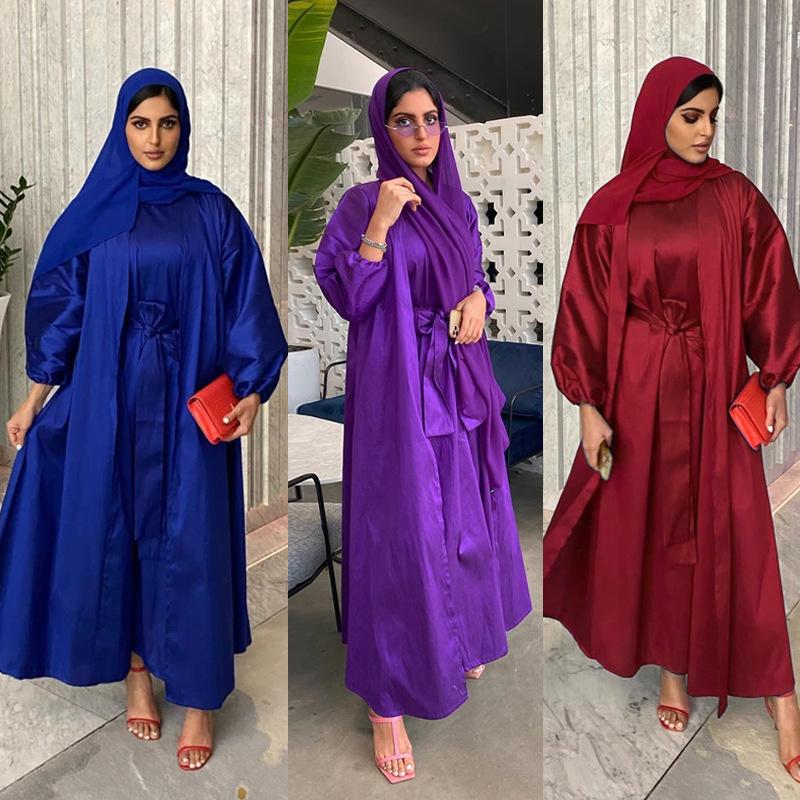 

Ethnic Clothing Mq015 Islamic Ramadan Muslim Dress Saudi Two-piece DressEthnic