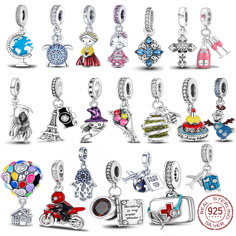 925 Perles de charme en argent pendent love love family collier bijoument bricolage femmes bijoux perles en ajustement charmes bracelet bricolage
