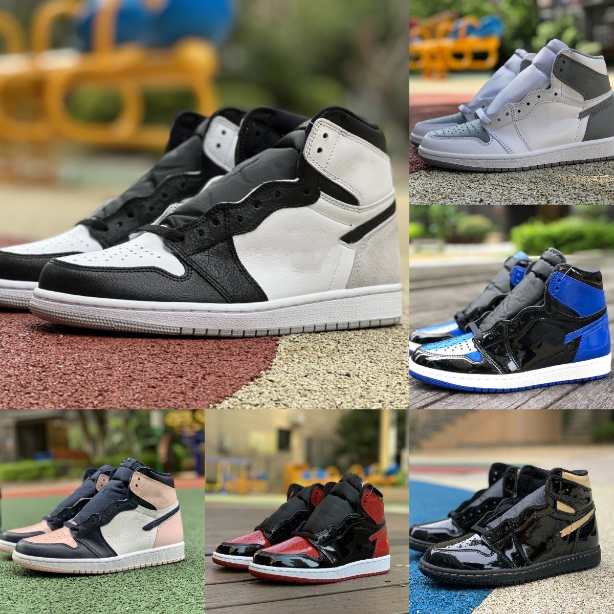 

2022 New Arrivals Original Jumpman 1 Basketball Shoes 1s Rouge White Red Black LTH BLANC Black And Blue Patent Leather Fragment Low Men Women Sneaker Trainer, Shau1