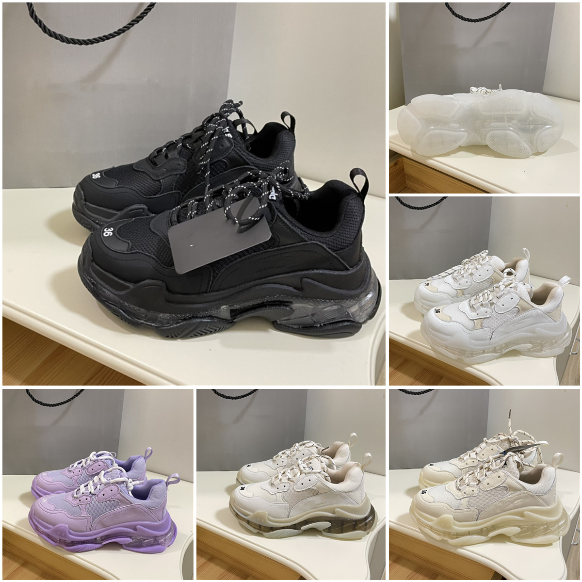 

2022 Latest Designer Men & Women Ankle Boots Daddy Shoes Thick Soled Sneakers Calfskin Fabric Pillow Feel Casual Running Heel Boots Size 35-44, Chocolate