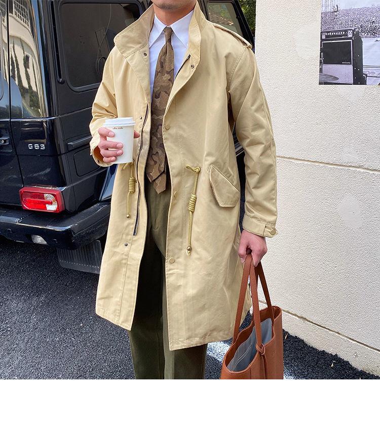 

Men's Trench Coats Fashion Zc9979 Men's & Jackets 2022 Runway Luxury European Design Party Style ClothingMen's, Black