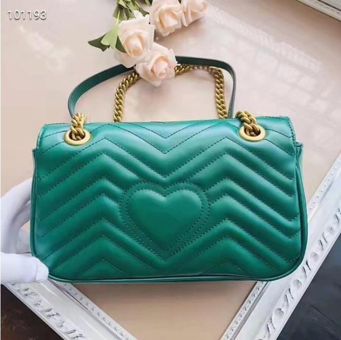 2022 Fashion Marmont Women Luxurys Designers Sacs Real Leather Handbags Chain Cosmetic Messenger Shopping Sac à bandoulière LADE WALLET POURSE 00