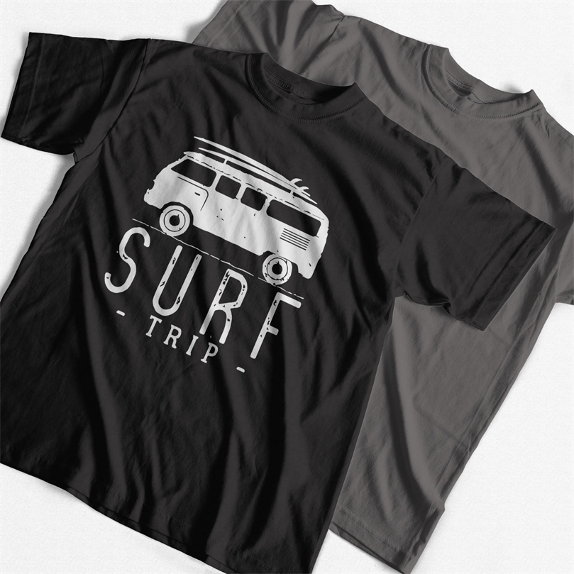 THE COOLMIND 100% cotton surf trip summer loose men T shirt casual short sleeve cool mens tshirt male oneck tee shirts 220606