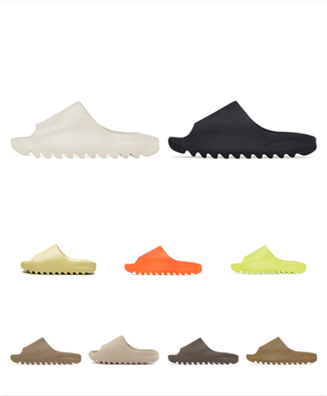 

With Box Foam Running Slide Pure Resin Casual Designer Shoes Enflame Orange Glow Green Core MXT Moon Onyx Ochre Sand Triple Black white pattern EVA Men Women Slippers