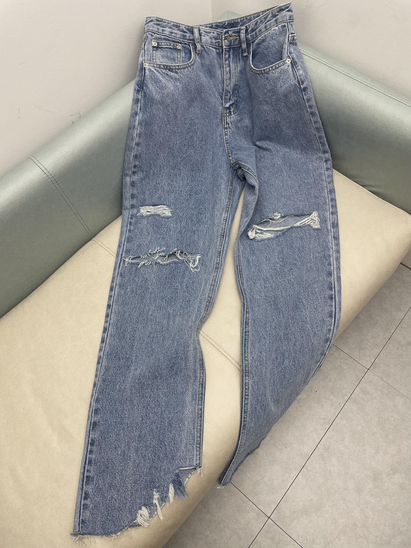 

2022 spring summer Women's Jeans latest bud skirt design waist dress, Blue