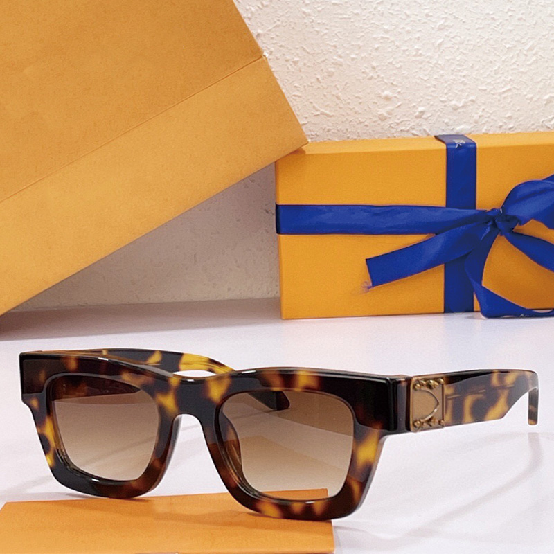 Populaire Hommes Dames Célèbre Marque Designer Lunettes De Soleil Z1410W Mode Populaire Carré Plaque Épaisse Cadre 1410 Plage En Plein Air Protec