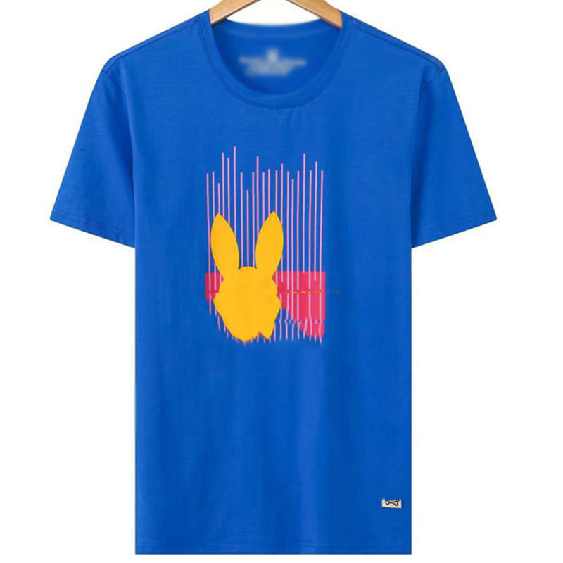 

Famous Designer Mens Fashion T Shirt Casual Polo Shirt Bunny Letter Print Short Sleeve Round Neck Summer Breathable Men's Loose Top Asian Size M-XXXL, Customize