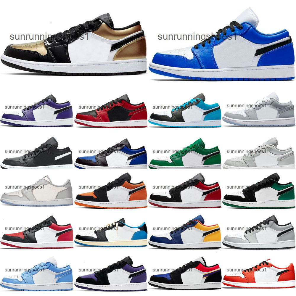 

1 Low 1s Basketball Shoes Men Women Obsidian Dark Mocha UNC Wolf Grey White Camo Black Toe Court Purple Game Royal Mens Trainers2022, Box