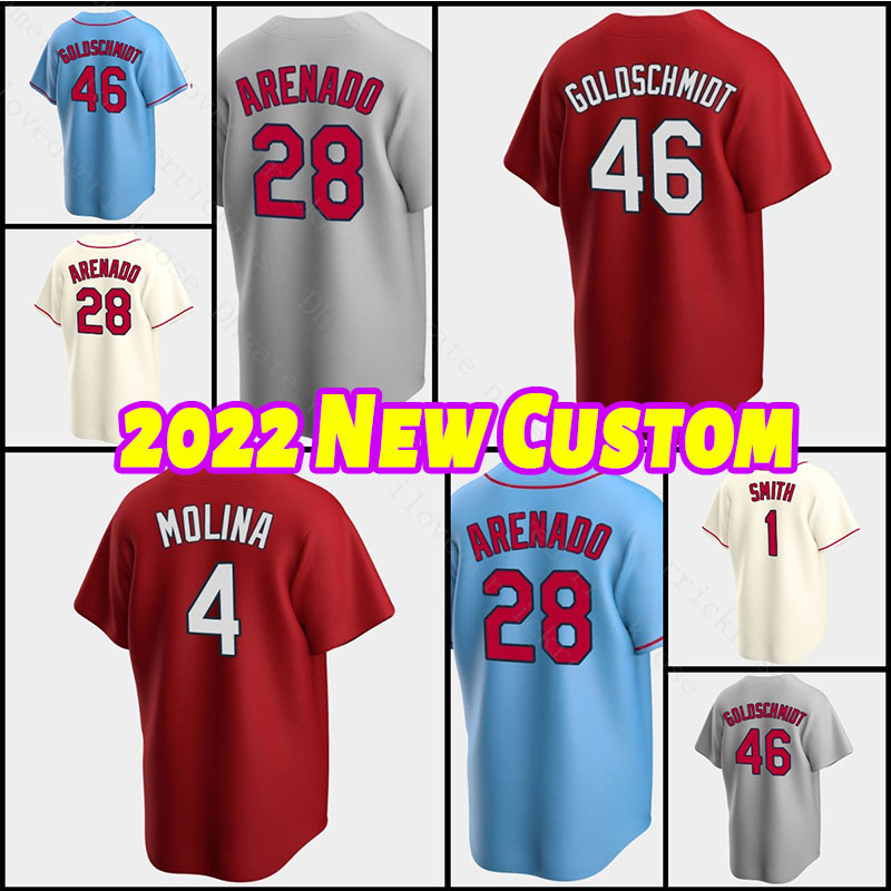 

28 Nolan Arenado 4 Yadier Baseball Jersey Mens Paul Goldschmidt Women Ozzie Smith Dylan Carlson Harrison Bader Adam Wainwright Fowler, As shown