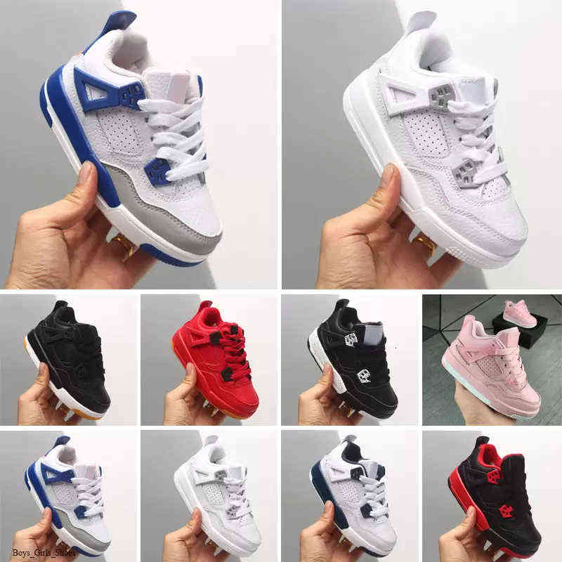 

Men Women Kids Shoes PS 4 4s Infants Sport Sneakers Fire Red Bred What The Sail University Blue Royalty Pure Money Basketball Shoes Mens, 10