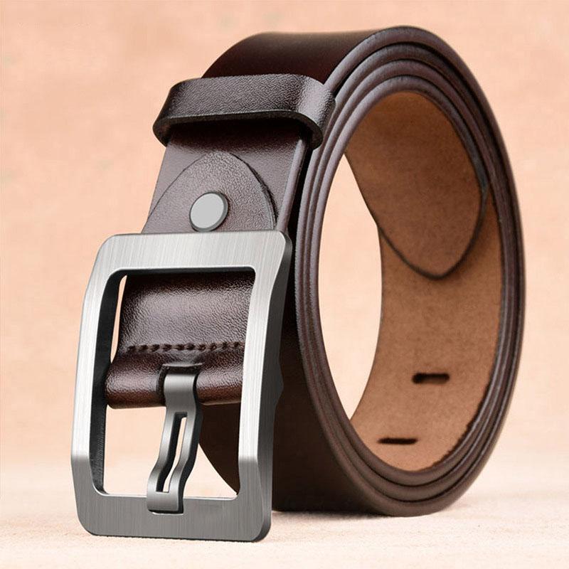 

Belts Leather Belt Luxury Strap Male For Fashion Classice Vintage Pin Buckle Men High Quality Large Size, Black
