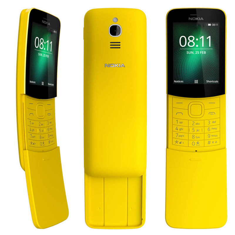 

Refurbished Cell Phones Nokia 8110 GSM 2G Dual Sim Slide Cover Game Camera For Elderly Student Mobile Phone, Black