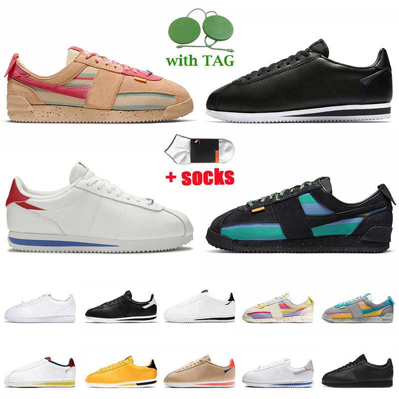 

Top Fashion Women Mens Calssic Union LA X Cortez Running Shoes Sesame Noir Smoke Grey Lemon Frost Premium Blue Purple Leather Black White Platform Trainers Sneakers, C38 premium 36-40