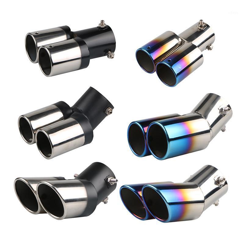 

Manifold & Parts Universal Double Pass Exhaust Pipe Tip Car-styling Muffler