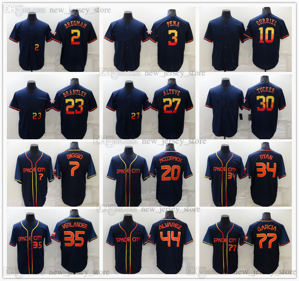 

Movie College Baseball Wears Jerseys Stitched 2Bregman 27Altuve 3Pena 7Biggio 20McCormick 23Brantley 30Tucker 34Ryan 35Verlander 44Alvarez 77Garcia New City, Only picture number are in stock