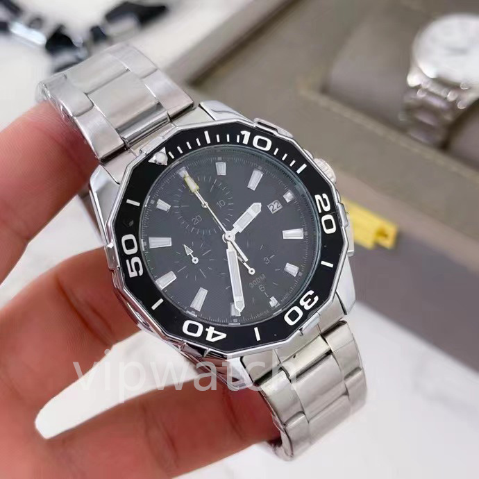 

2022 Luxury Men's Watch Multi-Function Running Second Chronograph Quartz Movement 316 Stainless Steel Case Two Tone Luminous 300 Meters Water Resistant, Sapphire glass