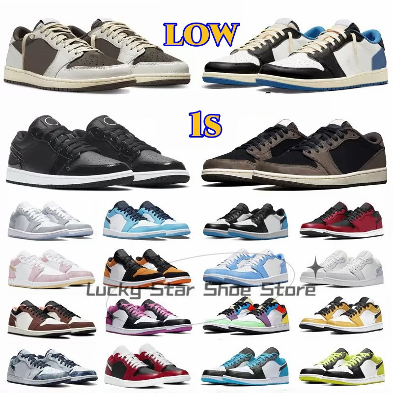 

Reverse Mocha jumpman 1 mens basketball shoes GAI 1s high low Bred Patent University BlueVisionaire travis men womens trainers outdoor sport sneakers, 13