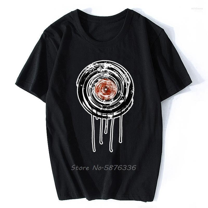 

Men's T-Shirts Punk Music DJ Men White Vintage Record Print Short Sleeve Tee Shirt Cotton Fabric Melting Retro Cartoon Tees Mild22, Black