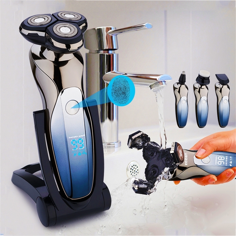 

Electric Shaver For Men USB Rechargeable Shaving Machine Wet-Dry Men's shaver Beard Trimmer Waterproof ZOZEN Electric Razor 220322