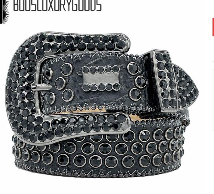 

Fashion Belts for Women Designer Mens rhinestone belt with bling rhinestones as gift, With logo