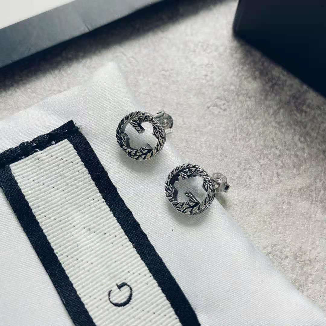 

20Style 18K Gold Plated Luxury Brand Designers Double Letters Stud Clip Chain Geometric Famous Women 925 Silver Crystal Rhinestone Earring Wedding Party Jewerlry