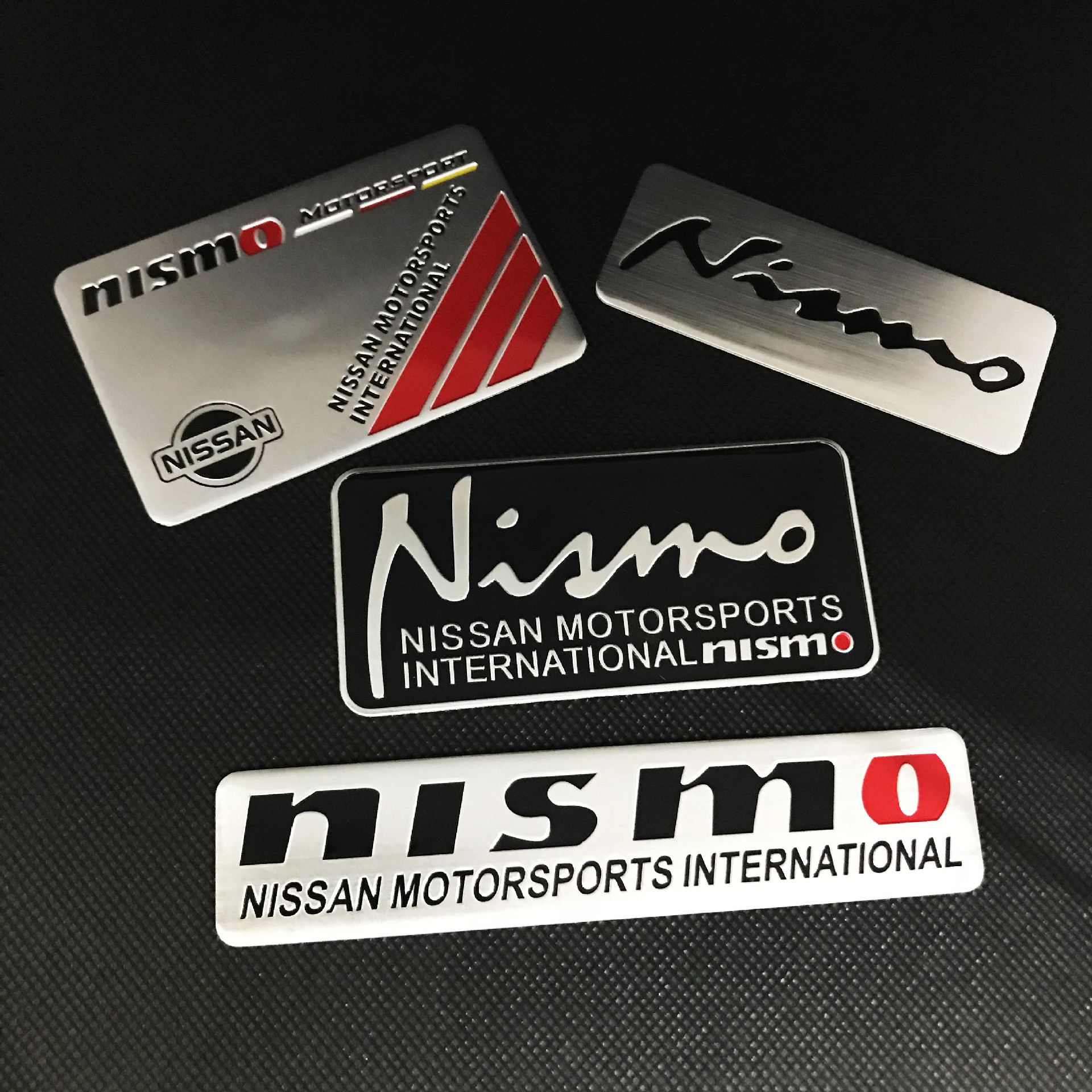 

It is applicable to Nissan car stickers, novel junxuanyi Xiaoke Tianlai modified metal stickers, NISMO aluminum nameplate stickers, Black