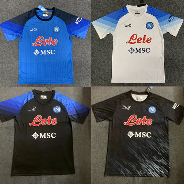 

22-23 Napoli Soccer Men's T-Shirts fan edition Polos shirt PALACE embroidery summer outdoor sports football training shirt, No 1
