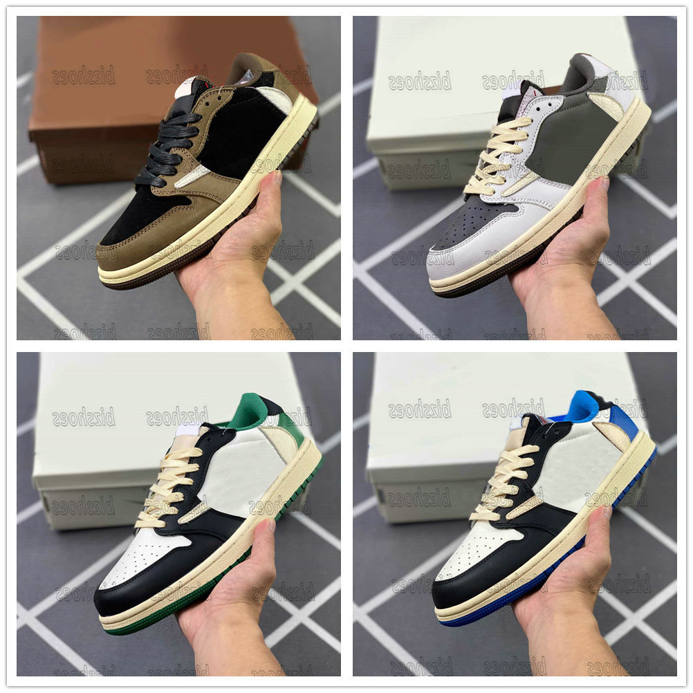 

Shoes TS X 1 Low OG Reverse Mocha Mens Travis Basketball Designer The Fragment Design x 1s Cactus Jack White Black Green Womens Sports, 05