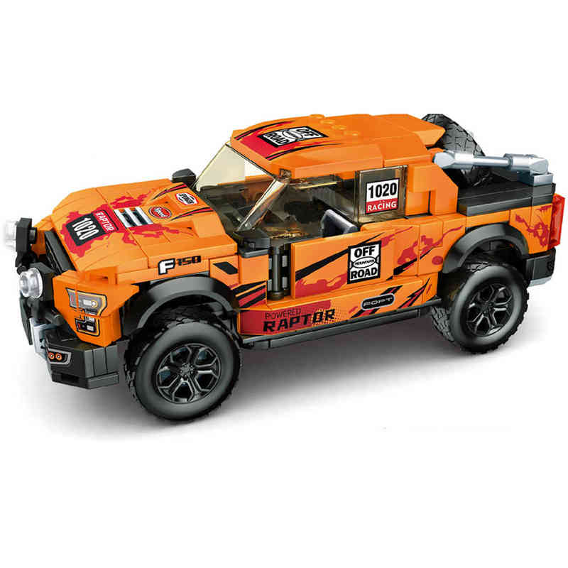

Speed Champions Ford F-150 MOC SUV Off-Road Pull-Back Car Figures Vehicle Building Blocks Rally Racers Model Bricks Toys For Kid AA220317