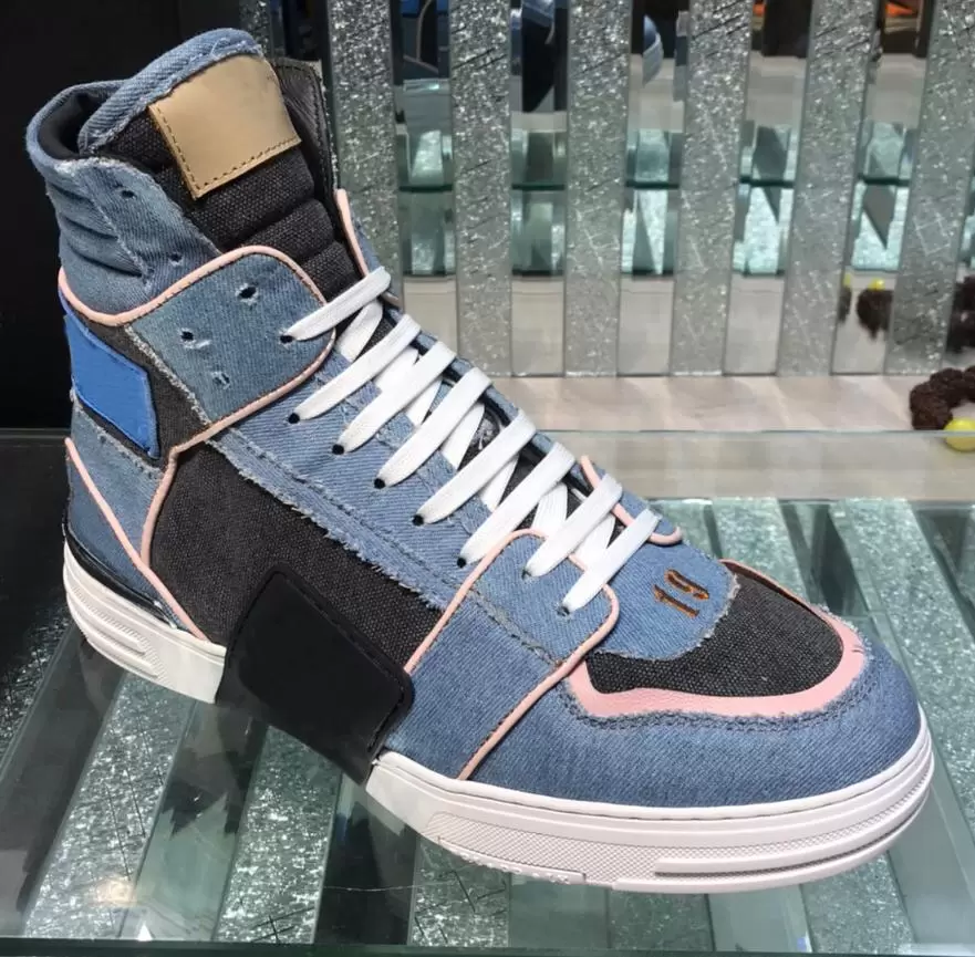 

Running shoes men's casual High help PIEIN sports Real leather Sneakers Storm outdoor chaussures de designer Christ PHILIPPs PLEINs zbR