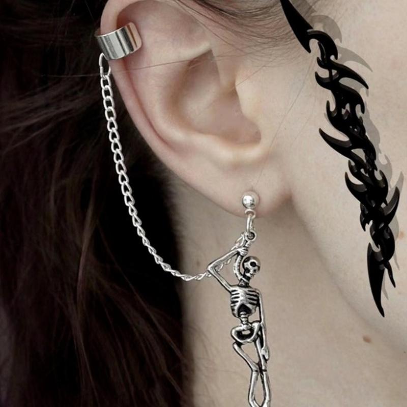 

Dangle & Chandelier Fashion Retro Skeleton Earrings Gothic Hip Hop Earring Crosses Metal Goth For Women Girls WholesaleDangle