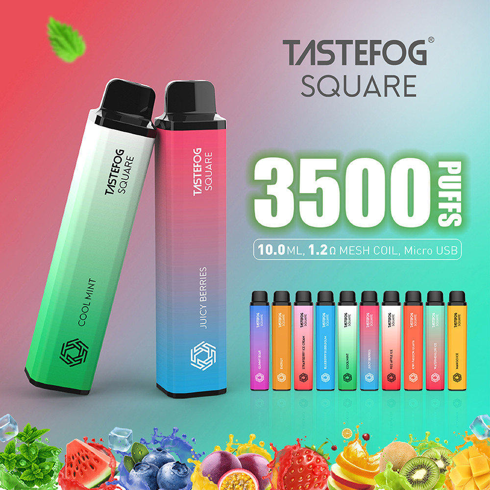 

JC Tastefog SQUARE Shenzhen Manufacturer Direct Sales 3500Puff 2022 New Arrival Hot Selling in Europe Electronic Cigarette Rechargeable Disposable Pen Vape
