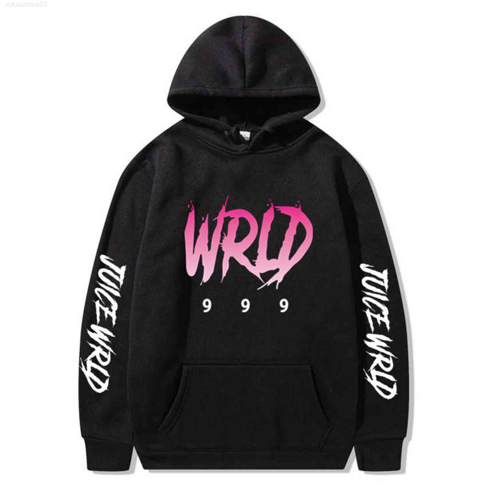 

Fashion Brand Men Hoodie Juice Wrld Print Hooded Trend Harajuku Autumn Winter Fleece Male Pullovers Streetwear Sudaderas H1108, Yellow-h