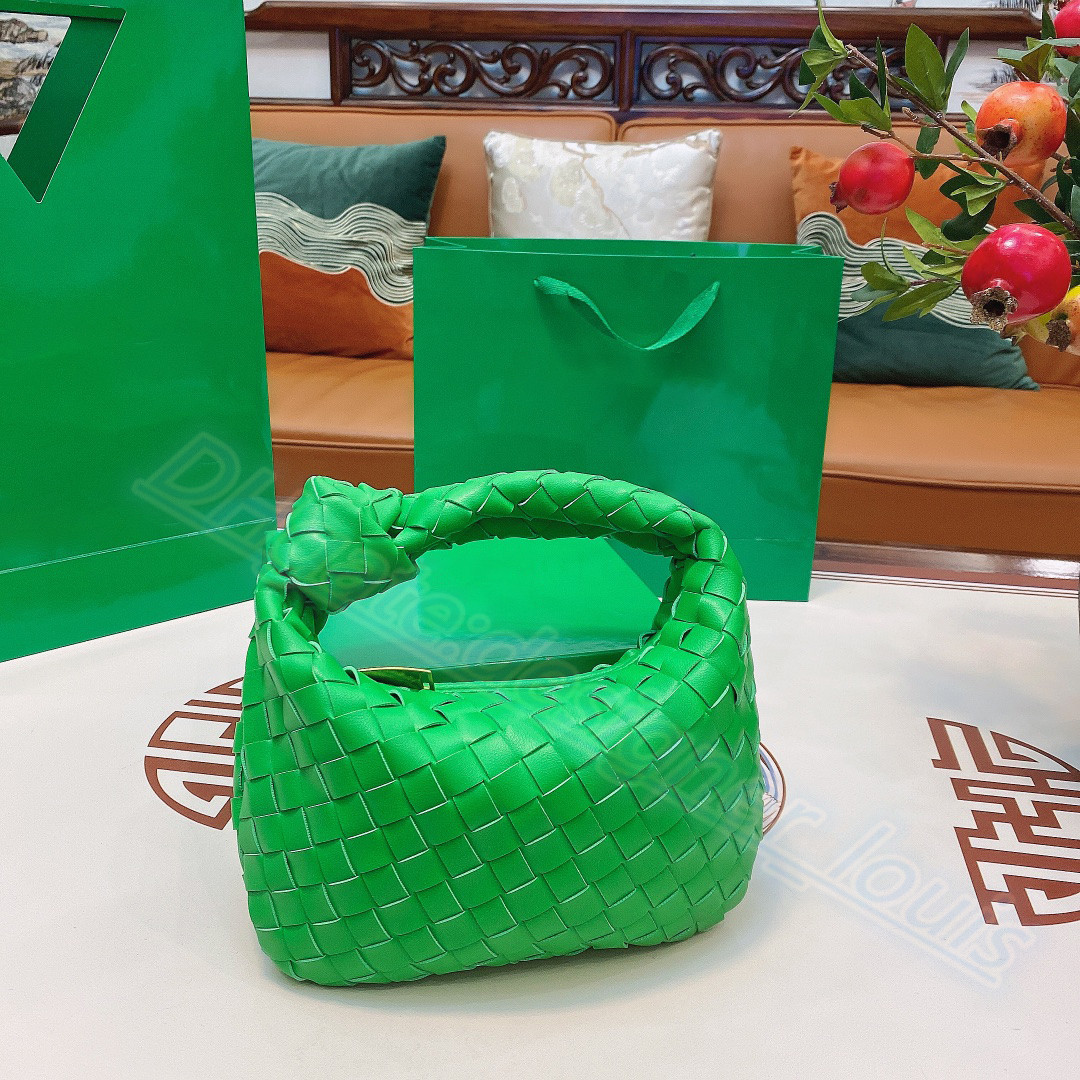 

5A quality Luxury Designer tote Shoulder Bags womens totes pochette handbags botega woven clutch men wallet leather Crossbody bag JODIE famous Hobo purses handbag, Light green